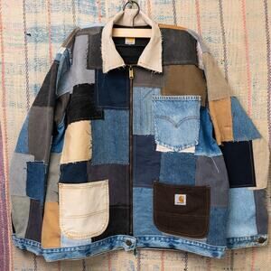 Upcycled patchwork carhartt chore jacket